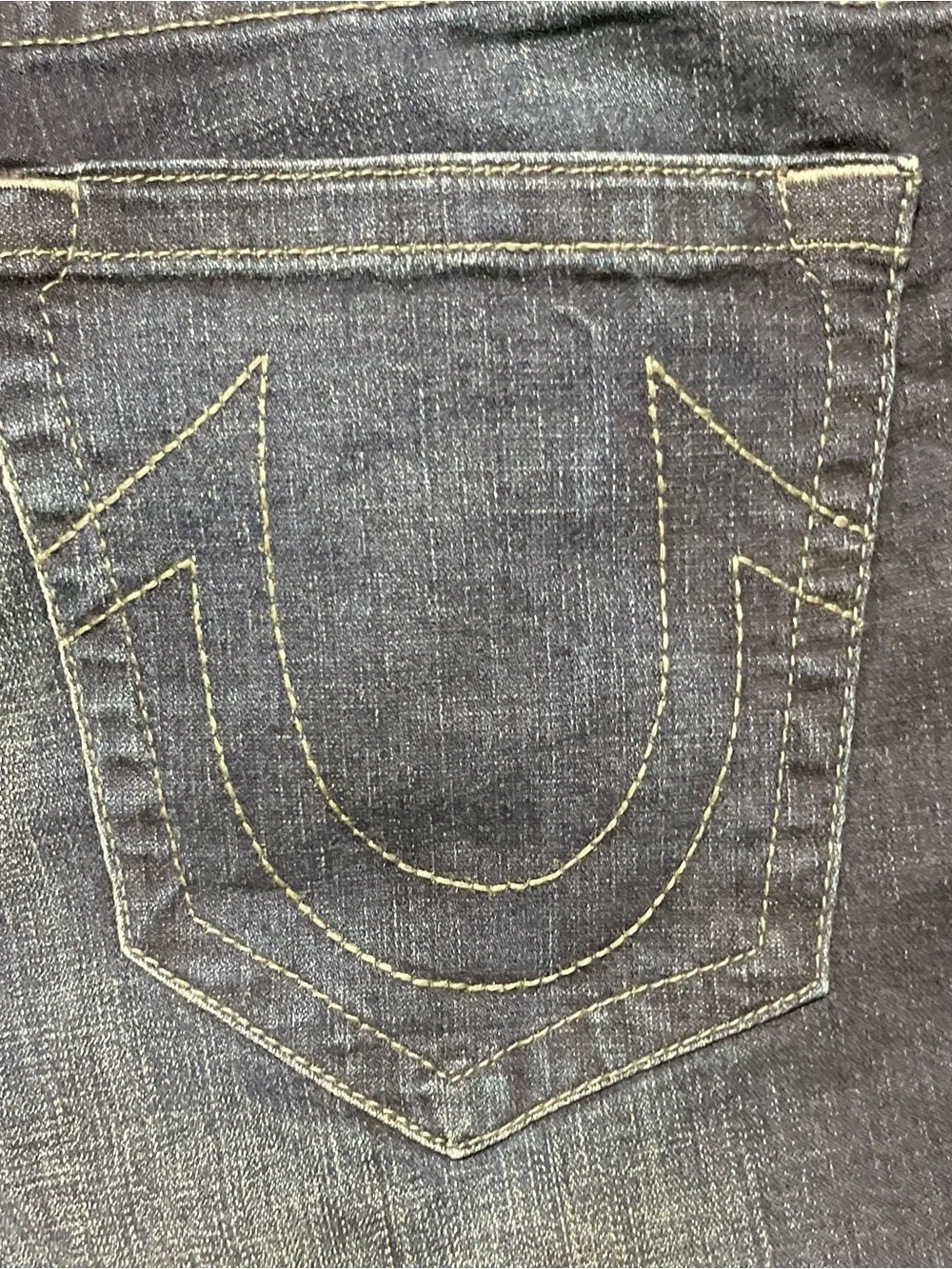 True Religion Section Straight Jeans Size 36 Dark Wash Y2K Denim - Picture 4 of 8